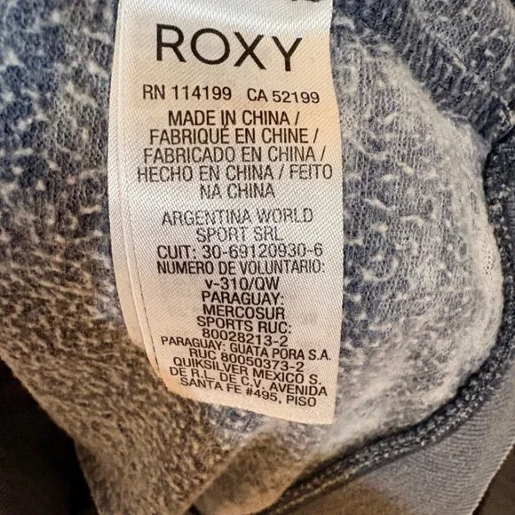 "Roxy “Maybe Today” acid wash sweatshirt blue size S - Picture 7 of 9